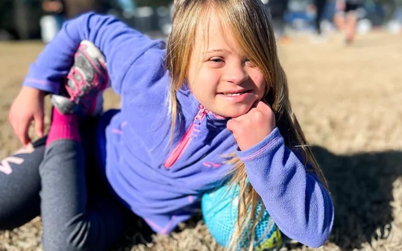 young girl posing